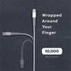 5.9ft Arctic Silver Nylon Braided USB to Lightning Cable
