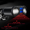 12V/24V Dual USB Car Splitter – QC3.0 Charger & LED Voltmeter Power Socket