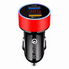 QC3.0+2.4A Dual USB Car Charger LCD Display 12-24V Cigarette Socket Lighter Fast Charger Power Auto USB Adapter Upgraded