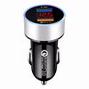 QC3.0+2.4A Dual USB Car Charger LCD Display 12-24V Cigarette Socket Lighter Fast Charger Power Auto USB Adapter Upgraded