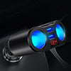 12V/24V Dual USB Car Splitter – QC3.0 Charger & LED Voltmeter Power Socket