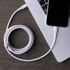 5.9ft Arctic Silver Nylon Braided USB to Lightning Cable
