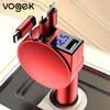 Vogek 60W 3-in-1 Car Charger – Super Fast Telescopic Charging Cable Adapter